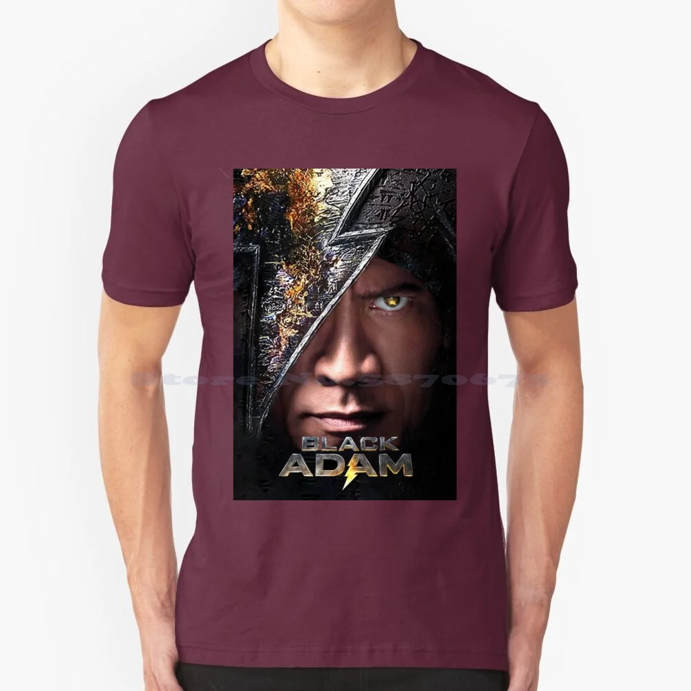 Black Adam Poster T Shirt 100% Cotone Tee Black Adam Film Pictures Bros Brithers Dwayne Johnson Fantasy Magic Movies Toy