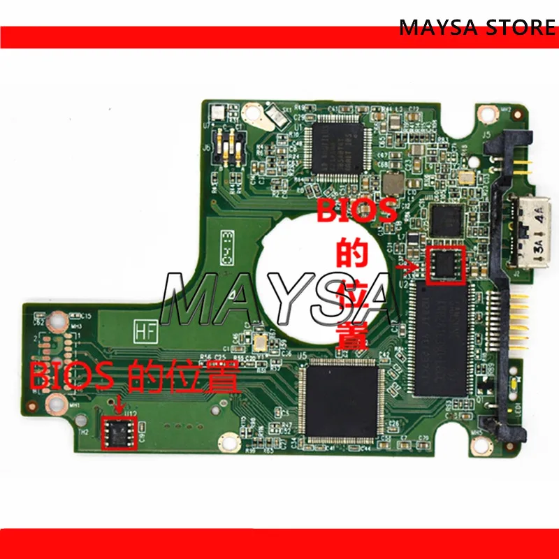 Wd5000Bmvw , Wd10Jmvw Hdd Pcb / Logic Board / 2060-771801-002 Rev A , 2060-771801-002 Rev P1 , 2060 771801 002 / 771801-002