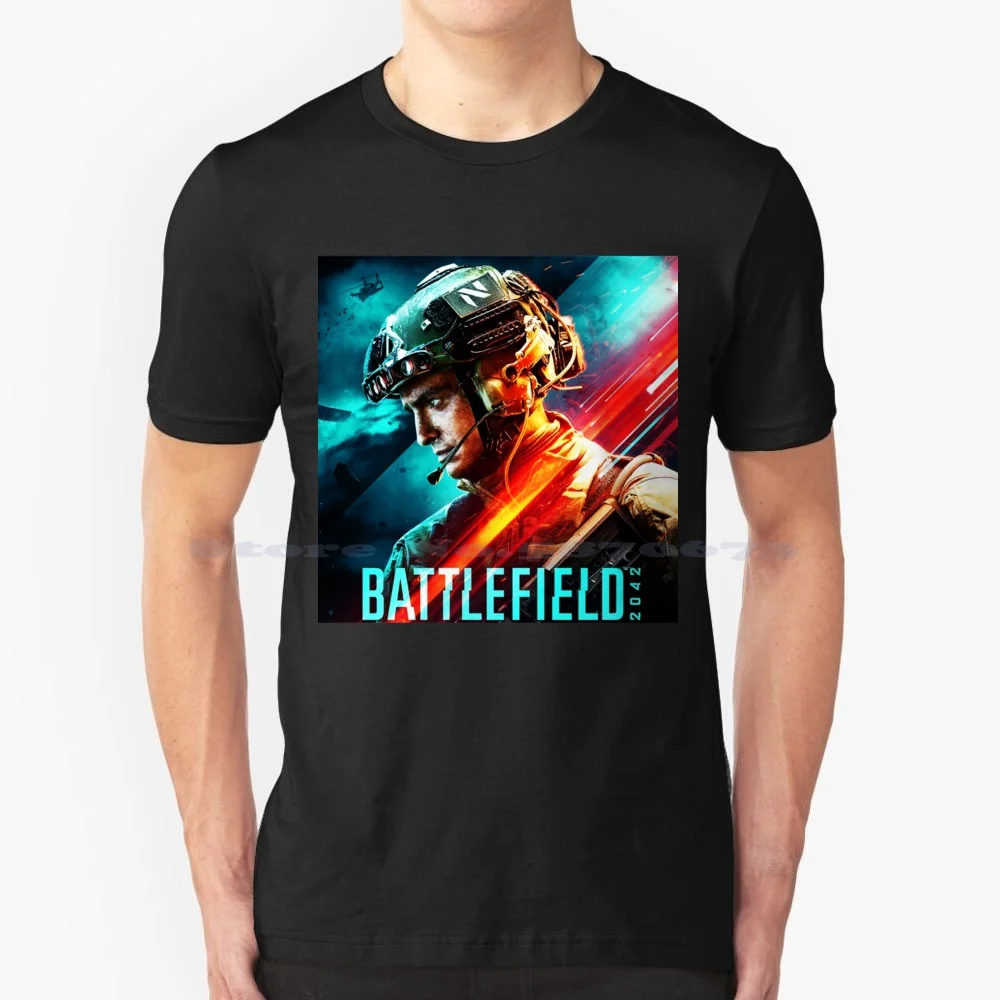 Battlefield 2042 T Shirt 100% Cotone Tee War Gaming Gamer Battlefield 6 Giochi Dell'Esercito Bf 2042 Pc Bf4 Battlefield 1 Bf6 Videogioco