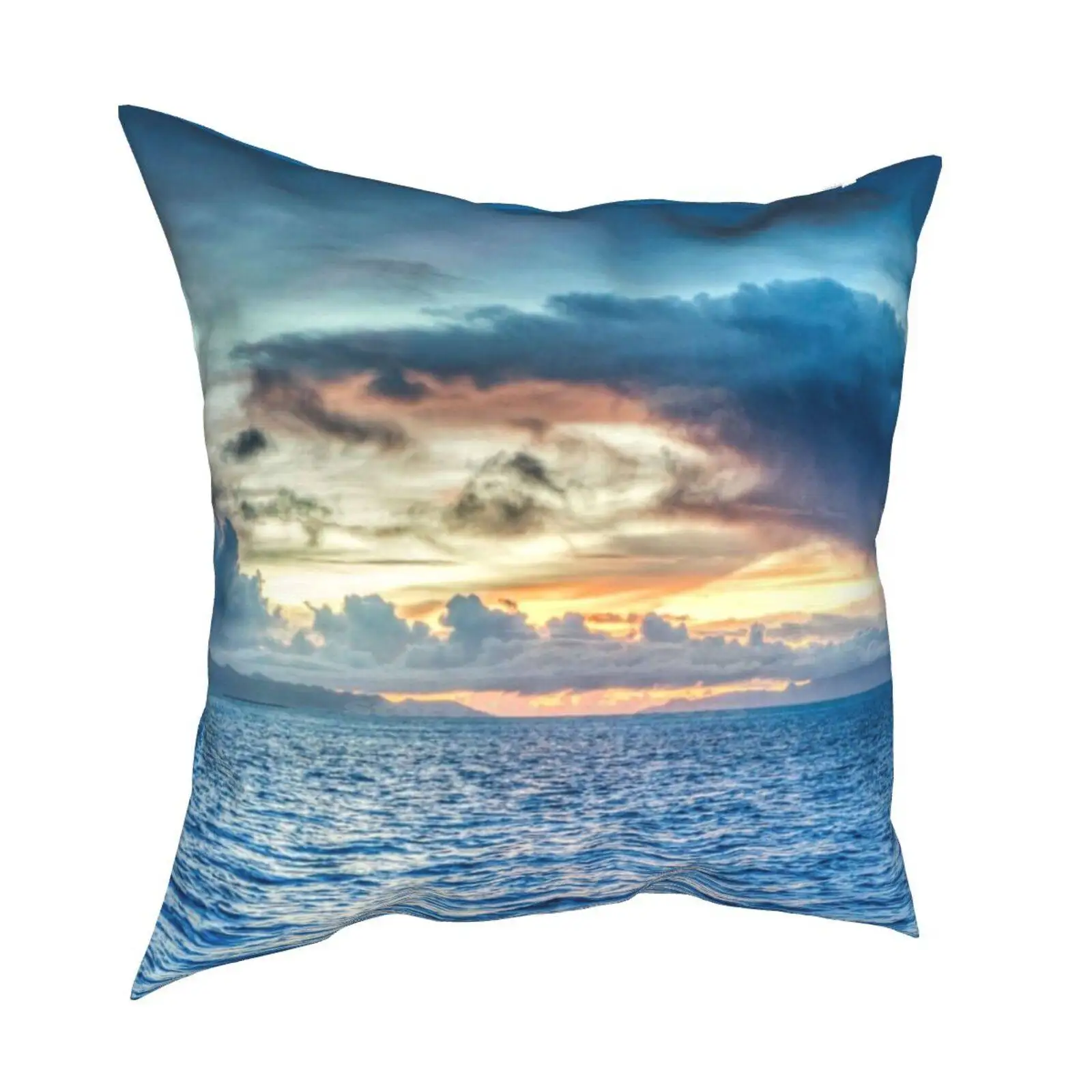 Dawn Breaking Over The Sea Federa Slip Federa Sea Ocean Sunrise Clouds Waves Sky Island Bora Blue Capanne Fire