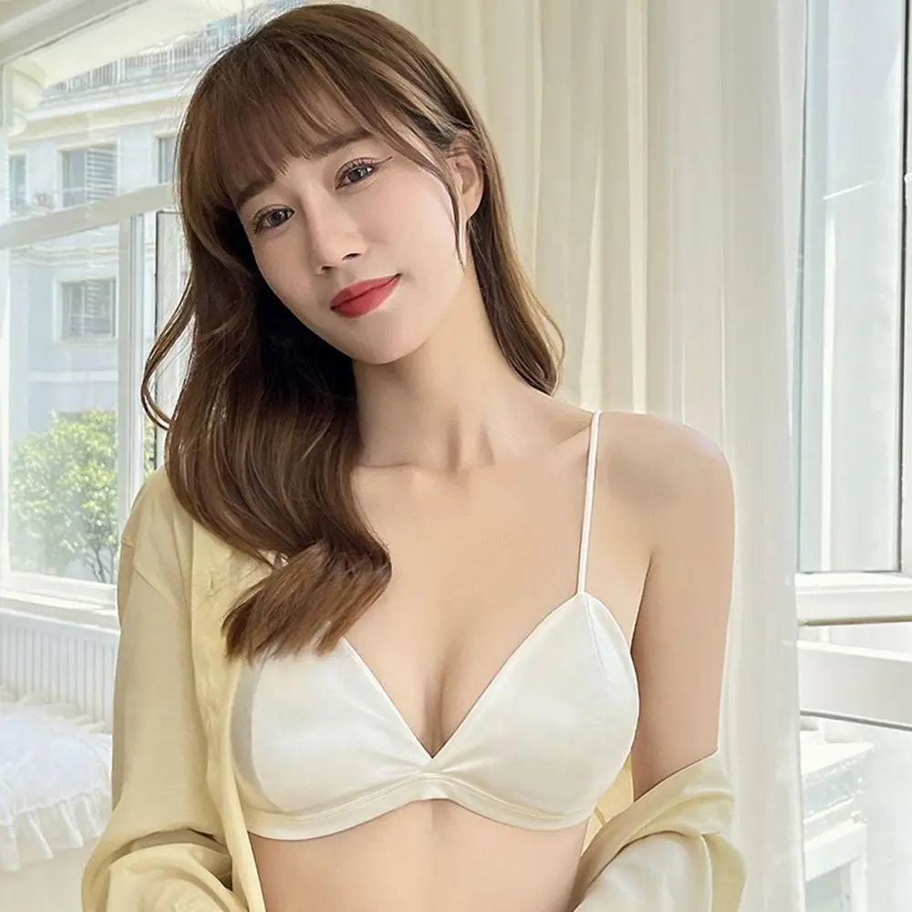No Steel Ring Underwear Tube Top Seamless Triangle Cup Deep V-Shape Reggiseni Da Donna Reggiseno In Raso Push Up Bralette Beauty Back