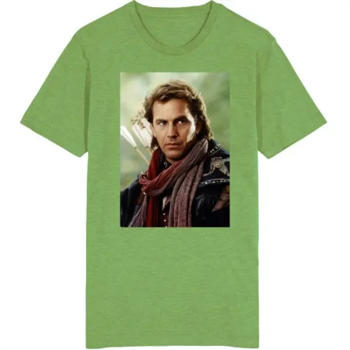 Robin Hood Prince Of Lovers Kevin Costner Classic Fan T Shirt Maniche Lunghe O Corte