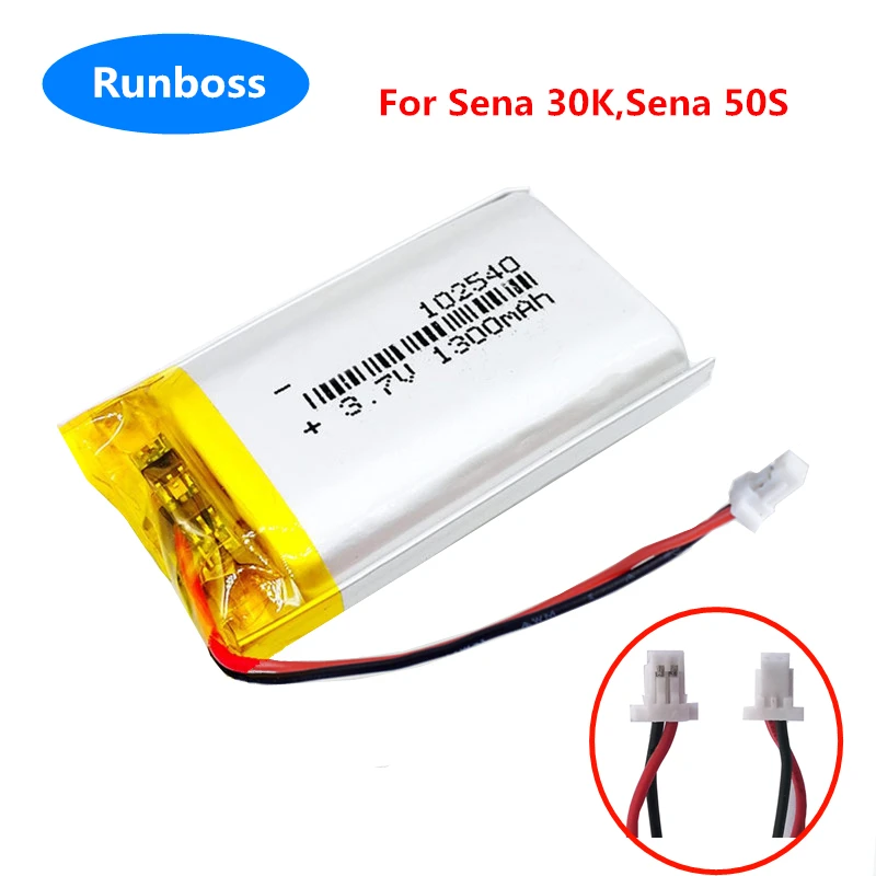 1-4 Pezzi Nuova Batteria Ricaricabile 3.7V 1300Mah Per Sena 30K,Sena 50S Sp75 S7A-Sp75 Auricolare Bluetooth Per Moto, Interfono Per Casco