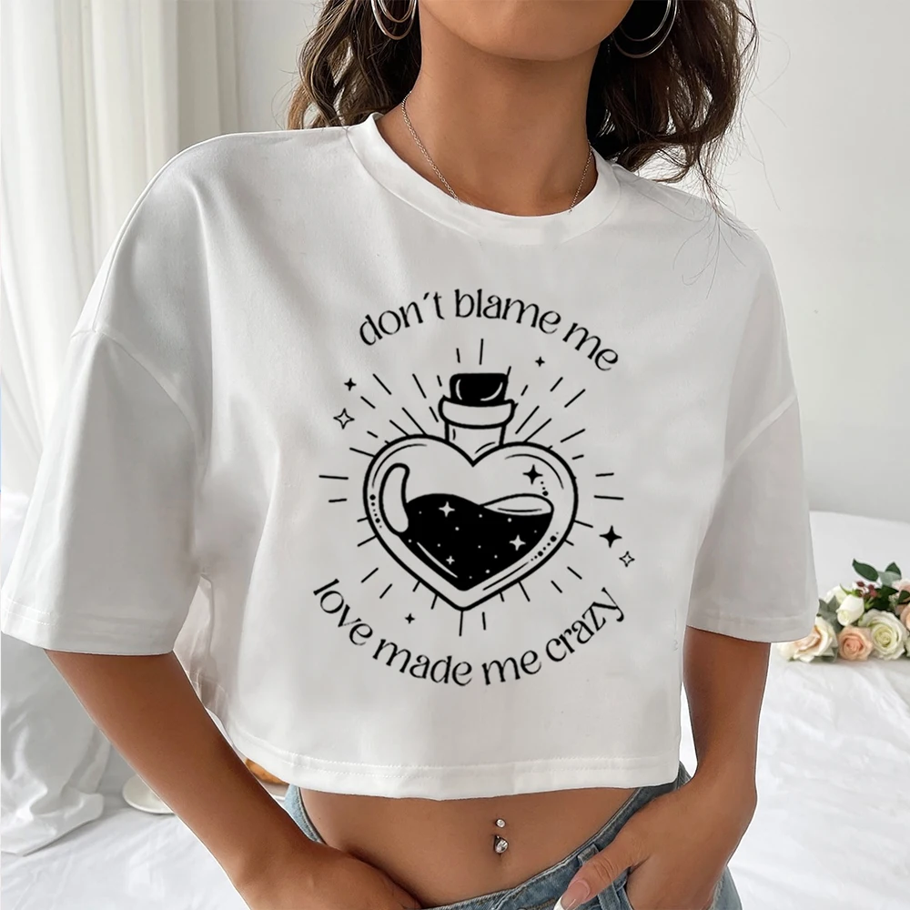 Taylor Don'T Share Me Crop Top Reputazione Album Musicale Crop Top Taylor Merch Swift O-Collo Maniche Corte Crop Top