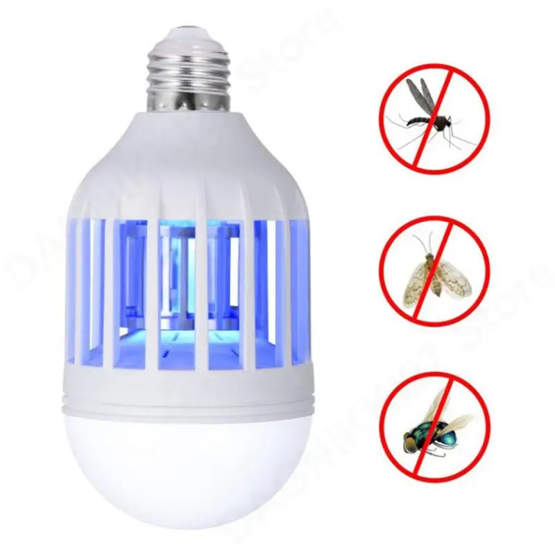 Ac 220V 15W Led Mosquito Killer Bulb 2 In 1 Led Bulb Light E27 Per Indoor Home Anti Mosquito Repellent Bug Zapper V