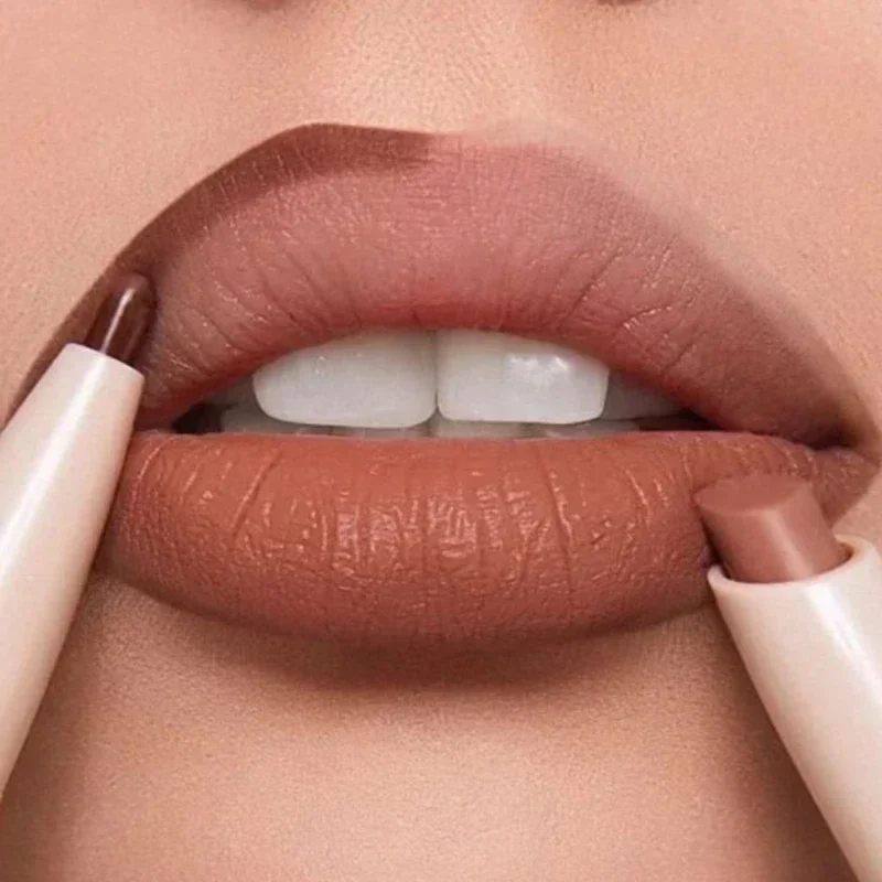 8 Colori Matte Waterproof Nude Pink Liner Pen Sexy Red Brown Contour Tint Rossetto Matita Trucco Long Lasting Lip Liner Cosmetic