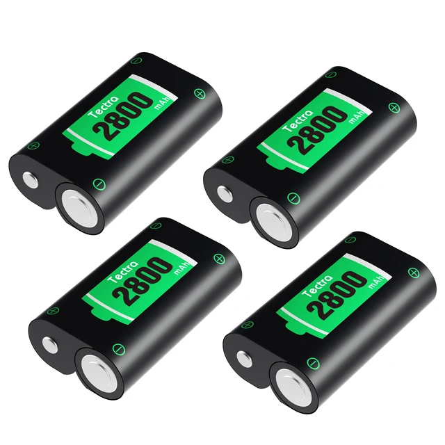 Batteria Xbox 4X2800Mah + Doppio Caricatore Usb Led Per Xbox One Xbox One Elite Xbox One X Xbox Series X Xbox One S Xbox Series S