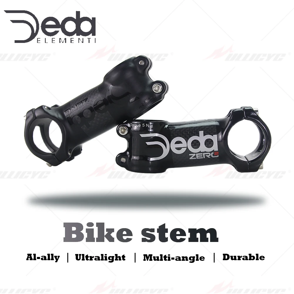Deda Zero 2 Gloss White/Matte Black Alloy + Carbon Road/Mtb Bike Stem 6/17 Gradi Parte Del Manubrio Della Bicicletta