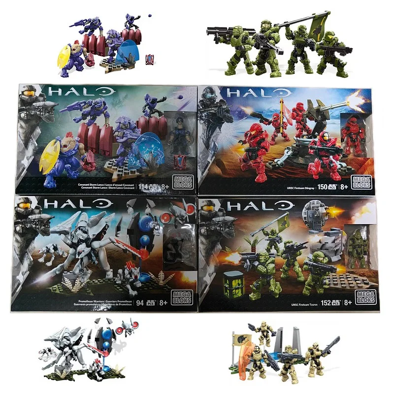 Mega Bloks Halo Unsc Fireteam Taurus Warriors Building Blocks Bambini Collezione Edition Construction Figure Toy Gifts