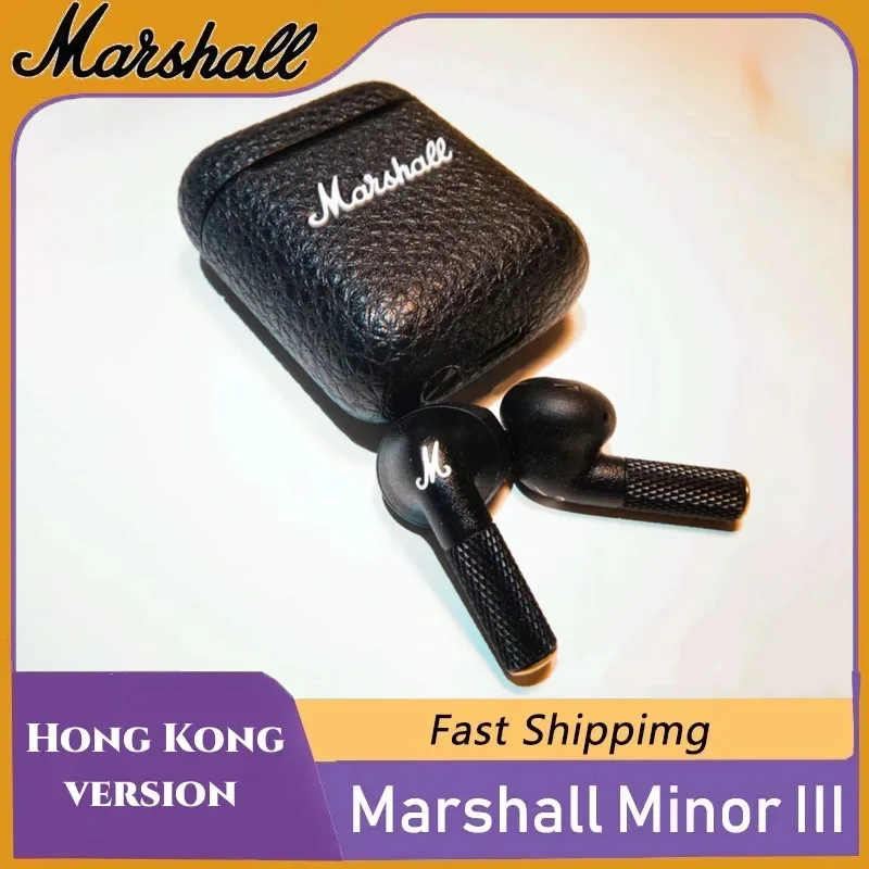 Marshall Minor Iii True Wireless In-Ear Cuffie Marshall Wireless Bluetooth 5.1 Noise Cancelling Hi-Fi Subwoofer Music Hk