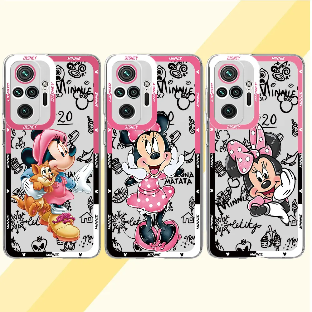 Custodia Per Motolora Moto Edge 40 5G G22 G71 G52 G73 G72 G32 Disney Mouse Disney Minnie Cute Cover Morbida Trasparente