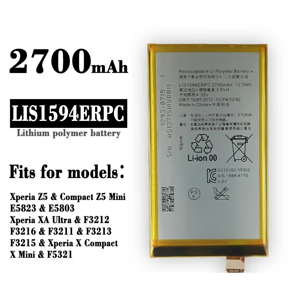 Lis1594Erpc Batteria Per Sony Xperia F5321 Z5C Z5 Mini Xmini E5823 Z5 Compact C6 F3212 F3216 F3215 F3216Xc F5321 Bateria