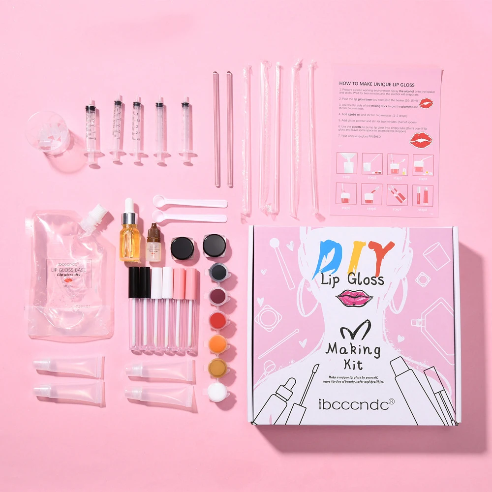 Set Lucidalabbra Trasparente Fai-Da-Te Set Lucidalabbra Idratante E Nutriente Base Lucidalabbra Etichetta Privata Rossetto Logo Personalizzato