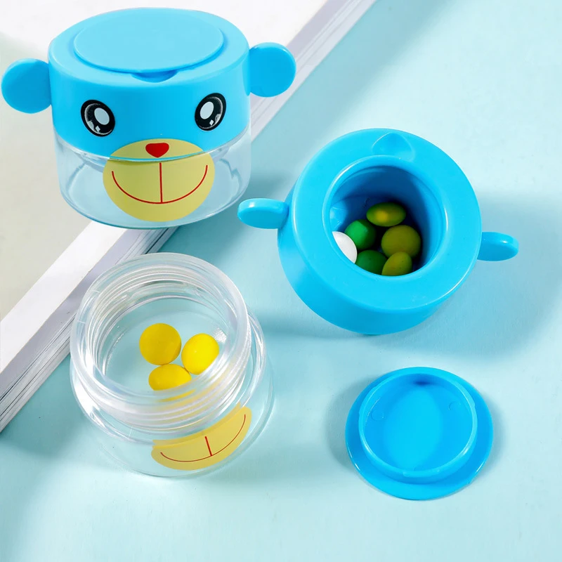 Scatola Della Smerigliatrice Della Pillola Del Fumetto Per Le Compresse Dei Bambini Scatola Della Pillola Del Frantoio Scatola Di Immagazzinaggio Del 