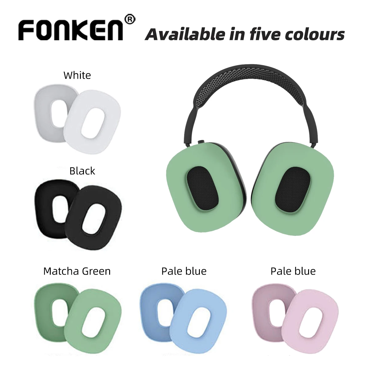 Fonken Per Airpods Max Cover Cuffie Colorate Auricolari Protezioni Per Auricolari Cuscino Per Cuffie Di Ricambio Accessori Per Cuffie