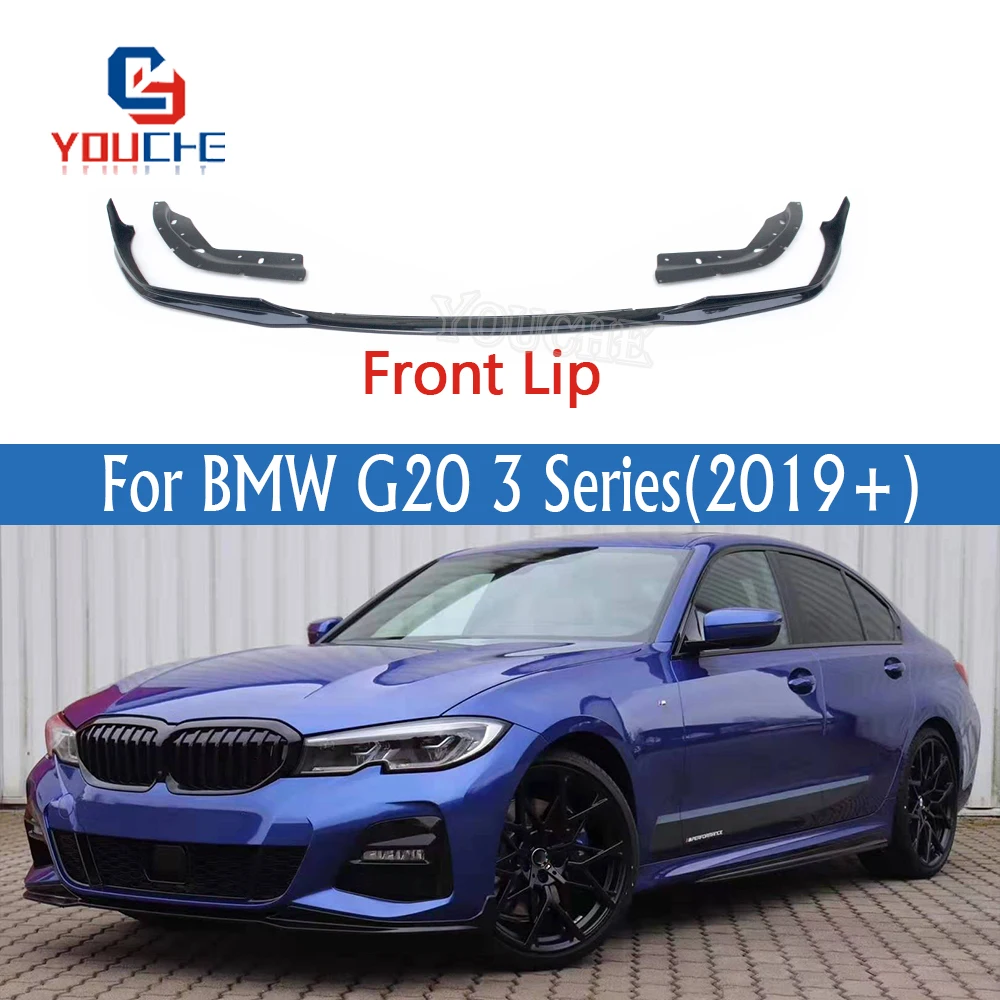 G20 M Alte Prestazioni Stile Paraurti Anteriore Lip Spoiler Per Bmw Serie 3 G20 Berlina 2019 + Gloss Nero Anteriore Lip