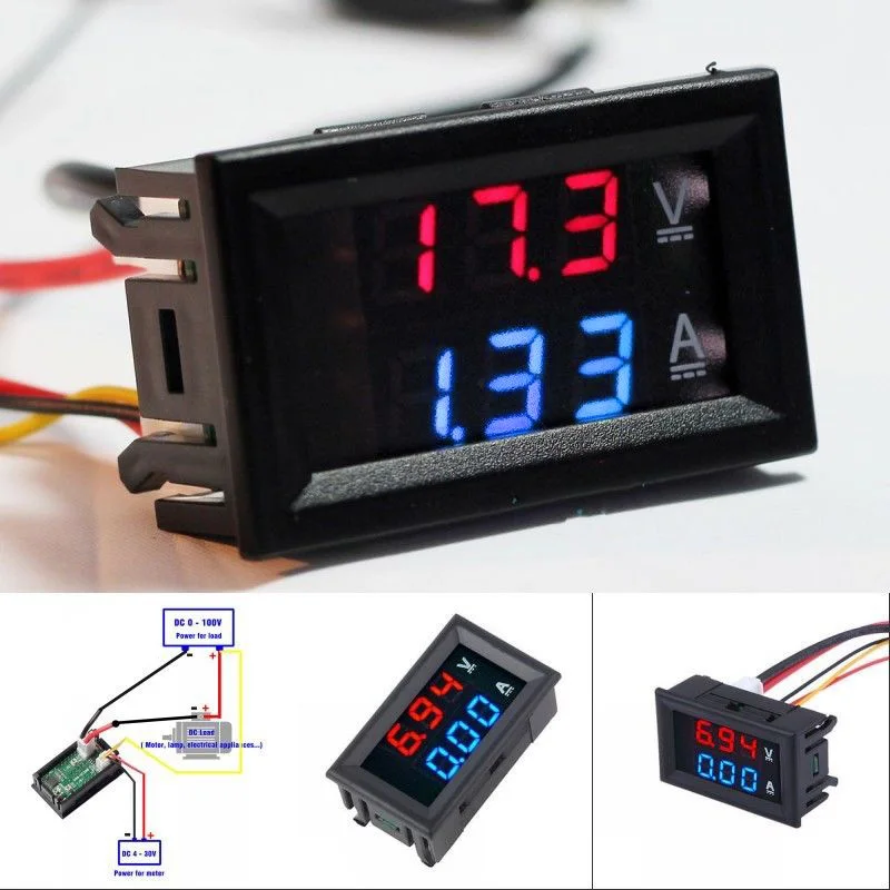 Dc 100V 10A Voltmetro Eletrica Nicos Mais Vendidos Dc 100V 10A Voltmetro Amperometro Led Amp Meter Volt Meter Display Eletrica Nicos Mais V