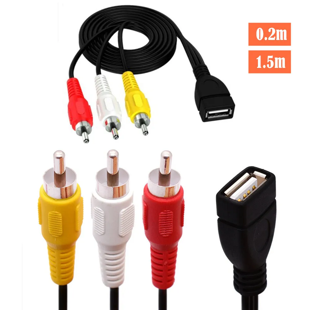 Cavo Usb A Femmina A 3Rca Cavo Usb A Tre Lotus Av Cavo Da Usb A Av Cavo Audio E Video Set-Top Box