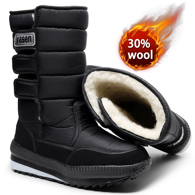 Stivali Da Neve Uomo Stivali Invernali Da Uomo Impermeabili Con Pelliccia Scarpe Invernali Stivali Da Uomo Antiscivolo Piattaforma Spessa Peluche Cald