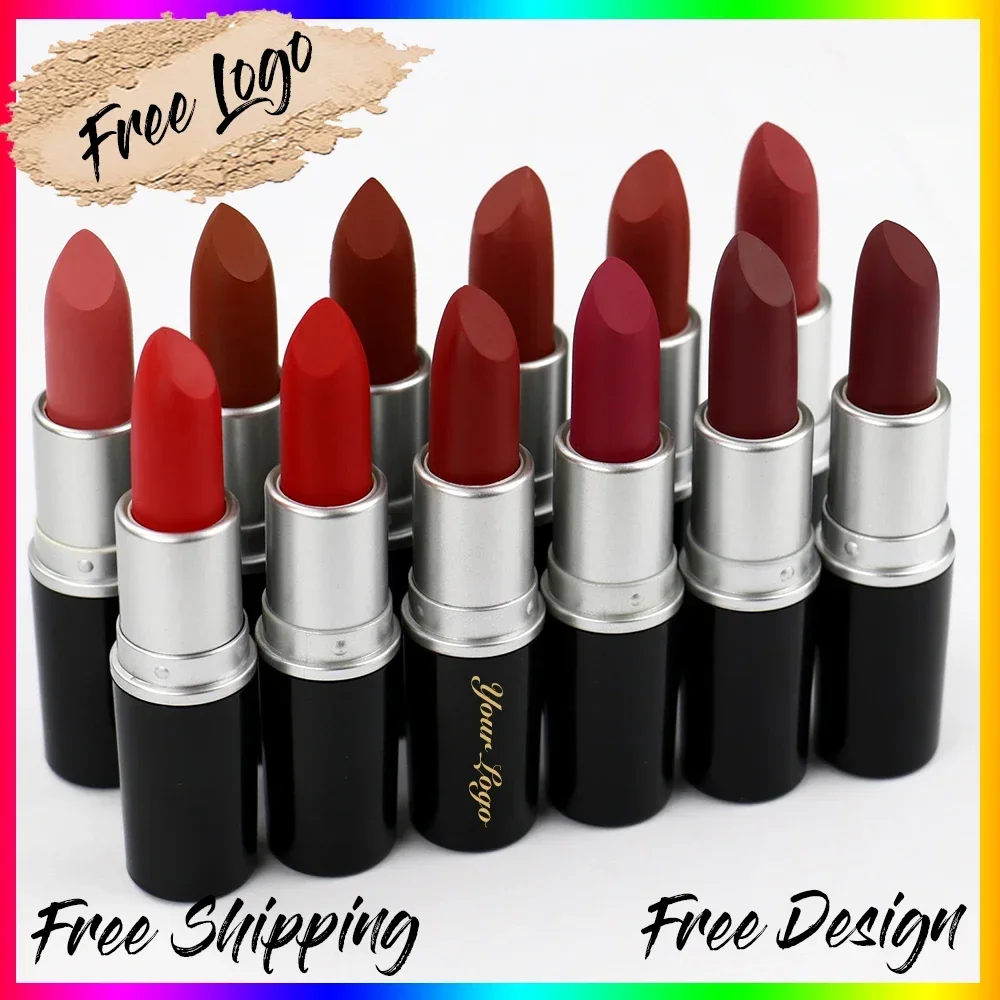 Rossetto Impermeabile Con Etichetta Privata In Metallo Rossetto Cremoso In Velluto Opaco Carino Logo Personalizza Il Rossetto Opaco Del Marchio