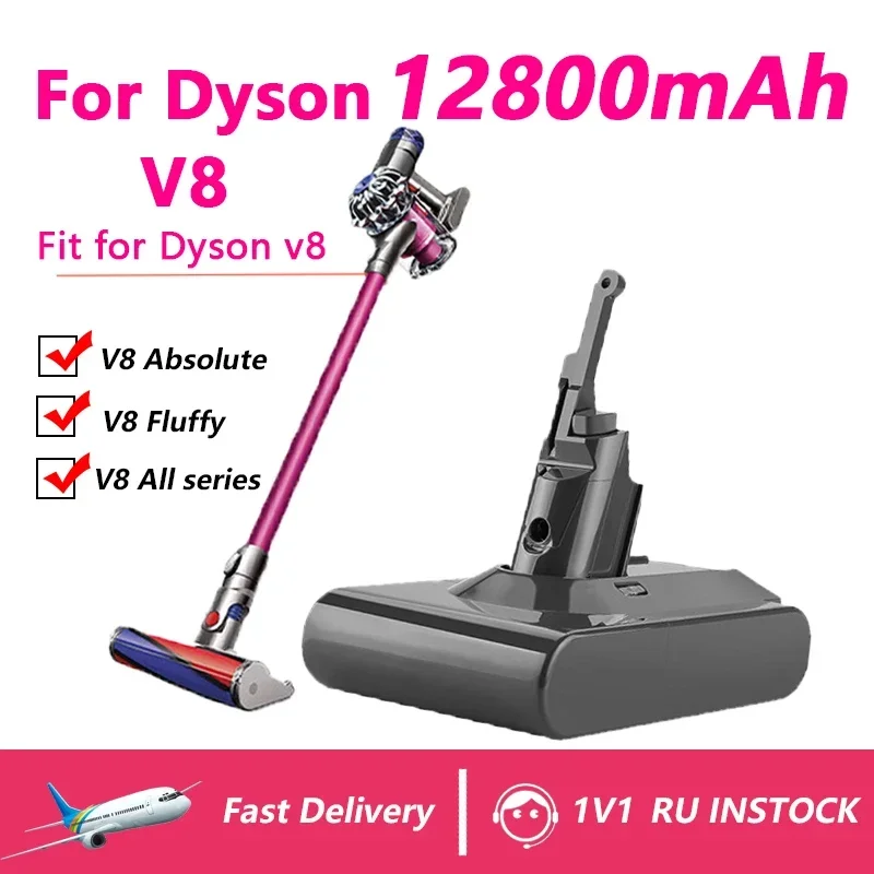Per Dyson V8 Batteria 9800Mah V8 Dyson Batteria 12800Mah 6.