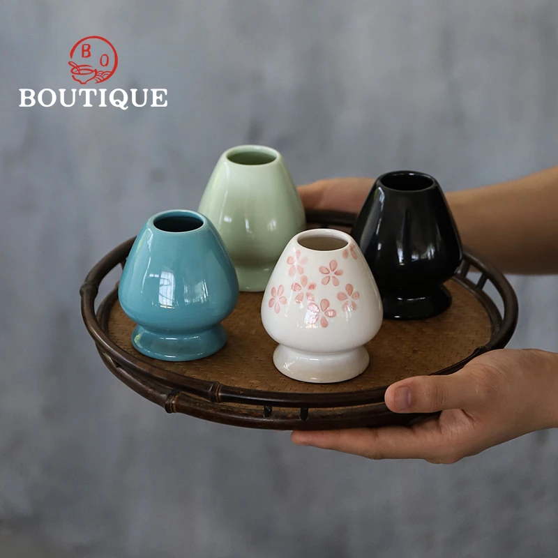 Nuova Cerimonia Giapponese Matcha Suit Frusta Matcha Ceremic Matcha Porta Frusta Tè Verde Chasen Supporto Ciotole Vassoio Teaware