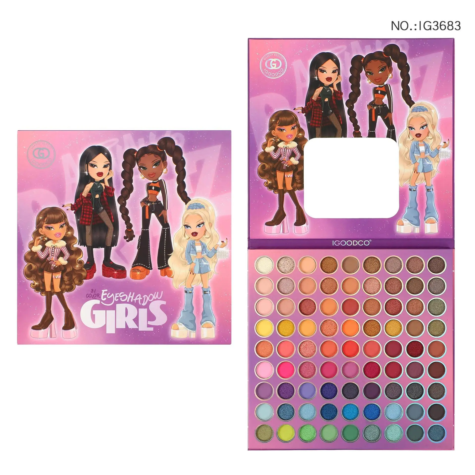 Igoodco Super Big 81 Colori Glitter Eyeshadow Contour Blush Pigment Makeup Kit Full Professional Kawaii Women Beauty Cosmetics