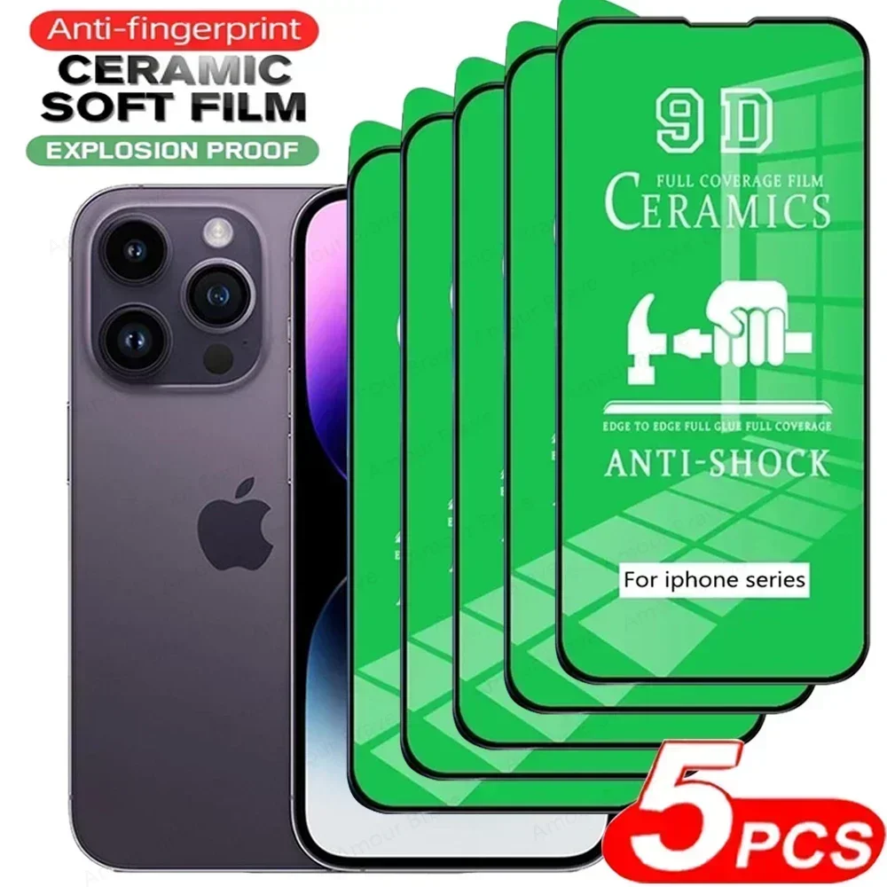 Iphone Xr Glass 5Pcs Hd Pellicola In Ceramica Per Iphone Xr Pellicola Salvaschermo Per Iphone Xr Non Pellicola Di Vetro