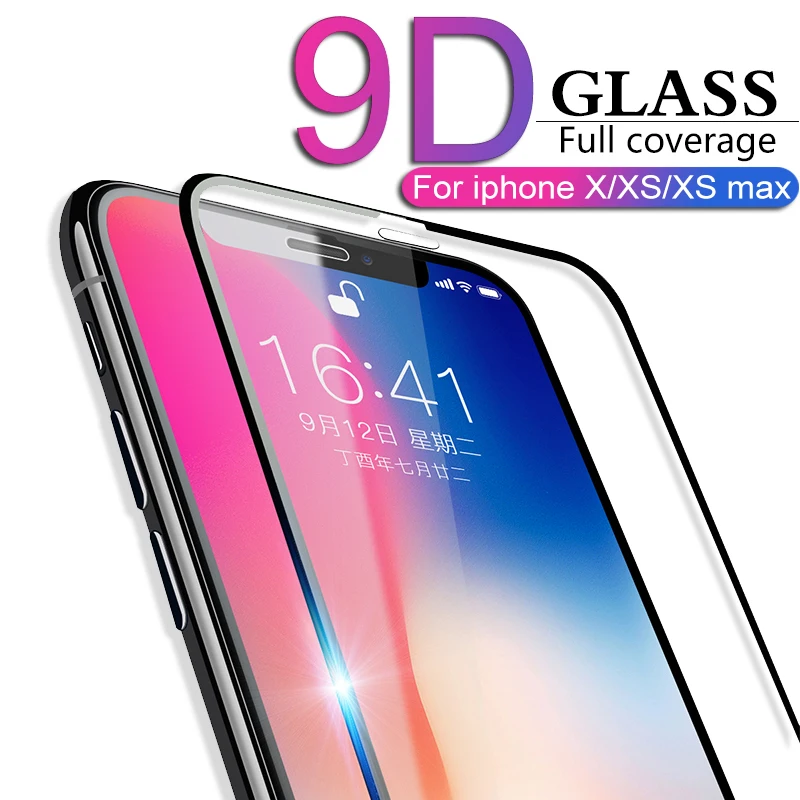 Vetro Protettivo 9D A Copertura Totale Per Iphone X Xr Xs Max Vetro Iphone Xs Max X Xr Protezione Dello Schermo Iphone Xs Max Xr X Flim Di Vetro