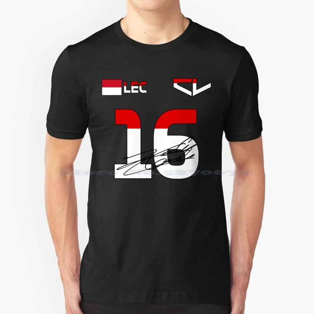 Charles Leclerc 16 Con Firma Cl T Shirt 100% Cotone Tee Charles Leclerc 16 Leclerc Leclerc Charles Leclerc Leclerc Leclerc