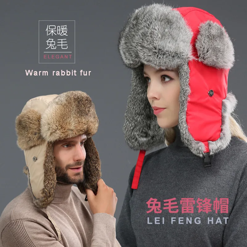 Bomber Cappelli Inverno Unisex Caldo Russo Ushanka Cappello Da Sci Con Paraorecchie Antipioggia Panno Catcher Caps Trapper Berretto Di Pelliccia Parao