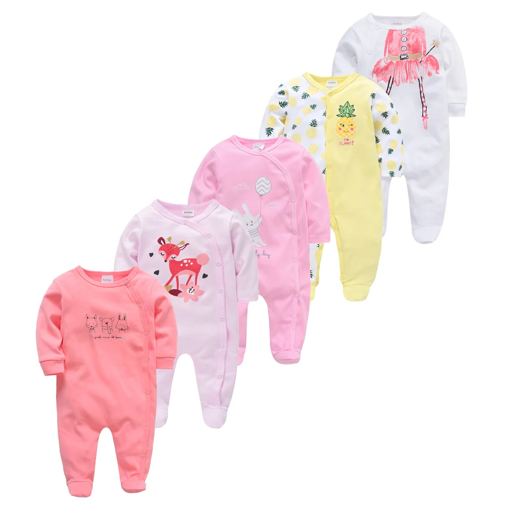 Honeyzone 5 Pezzi Pigiama Bambino Ragazza Ragazzo Pigiama Bebe Fille Cotone Traspirante Morbido Ropa Bebe Neonato Dormienti Bambino Pjiamas Pigiama