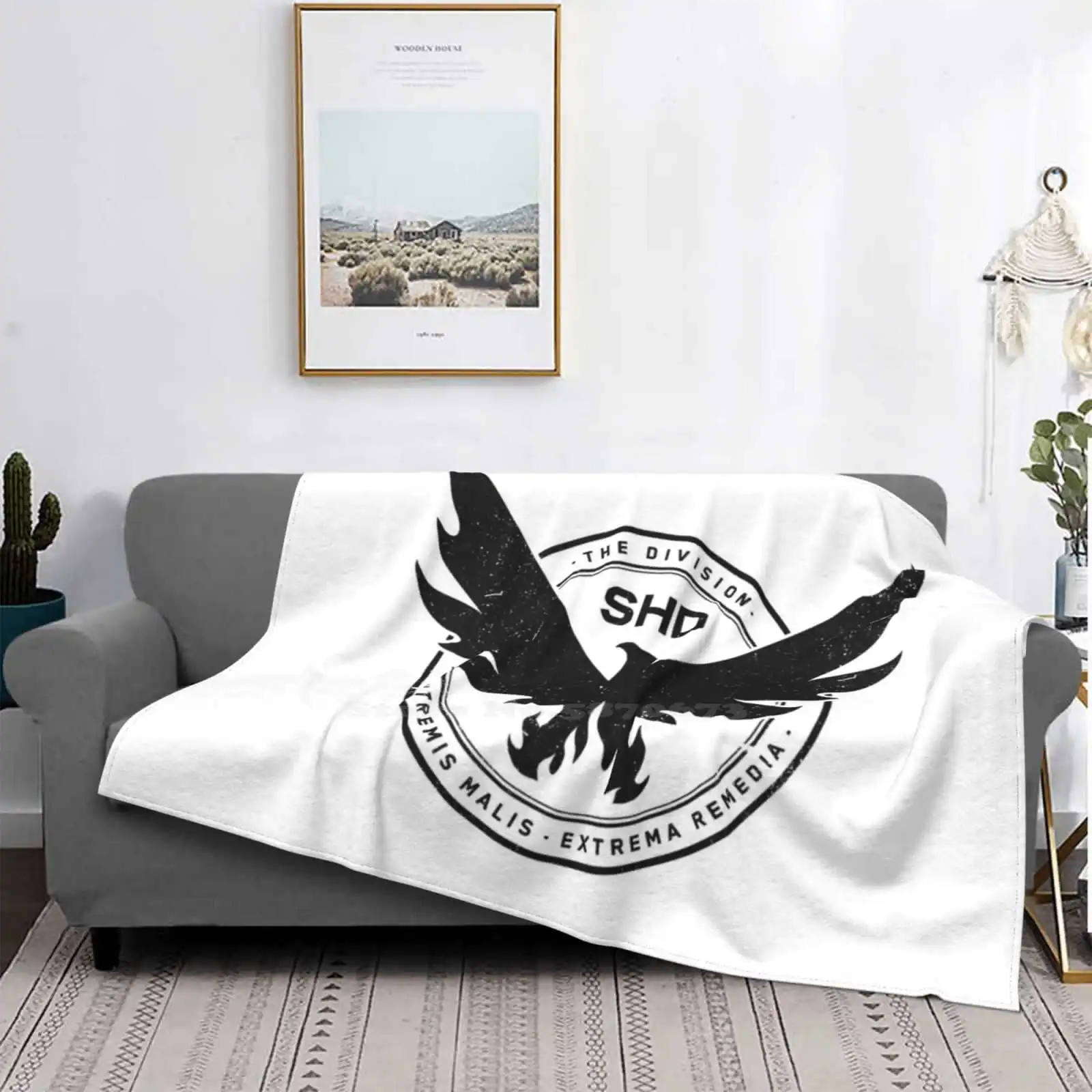 Extrema Shd Shaggy Throw Soft Blanket Sofa/Bed/Travel Love Gifts The Division 2 The Division Shd Military Homeland Division