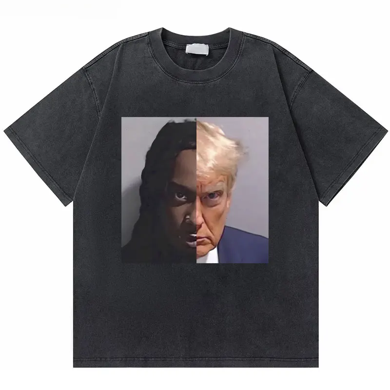 Lavato Vintage Rapper Donald Trump Playboi Carti T-Shirt Uomo Divertente Rap Meme Narcista Oppium Intero Lutta Red Die Lit Wlr Tshirt