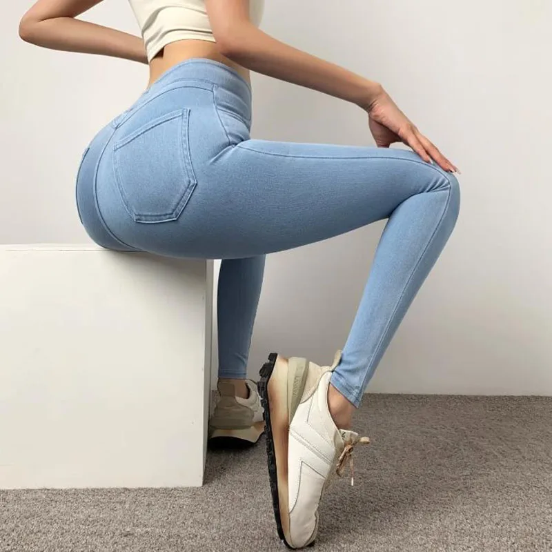 Nude Feeling Yoga Pants Jeans Femminili Leggings Fitness Sexy Sport Running Sportswear S-Xxl