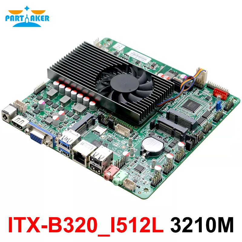 Partaker Sottile Mini Itx Mainboard Itx-M103_I316L I3 3217U Mini Fanless Itx Scheda Madre Con 6 Com
