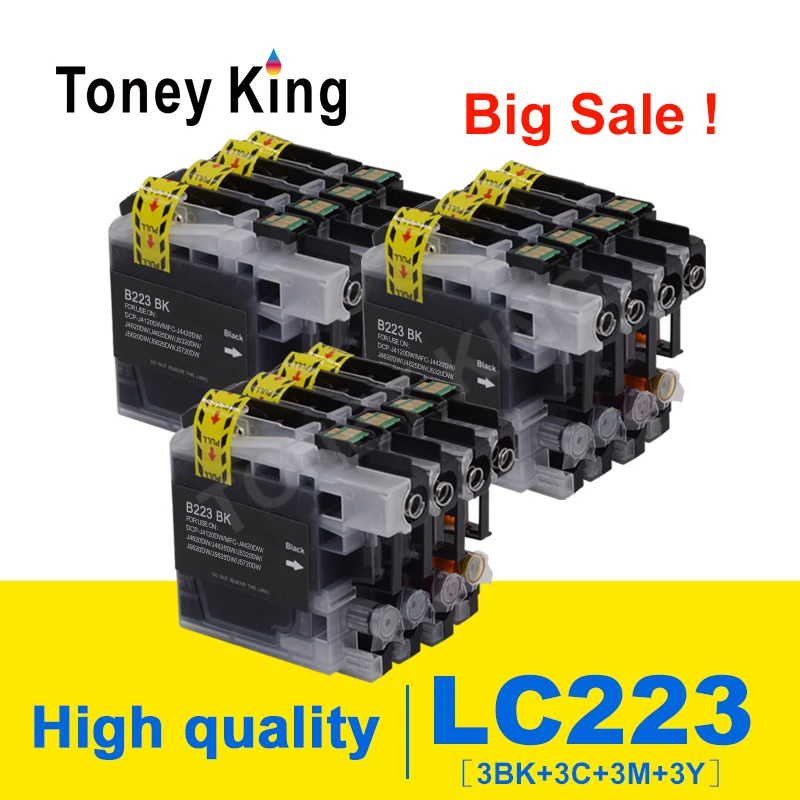 Toney Re Con Chip Lc223 Lc221 Cartuccia D'Inchiostro Compatibile Per Brother Mfc-J4420Dw/J4620Dw/J4625Dw/J480Dw/J680Dw/J880Dw Stampante