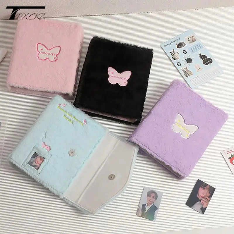 Cartella Per Album A Forma Di Busta A5 Photo Storage Book Photo Card Collection Book Hand Ledger Shell Album Shell Cover Peluche A Sei Fori