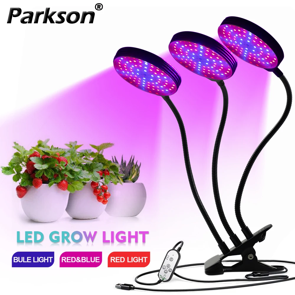 Led Grow Lights Usb Phyto Lamps For Plants 5V Dimmerabile Clip Da Tavolo Phytolamp Full Spectrum Control Plant Flower Seedling Grow Box