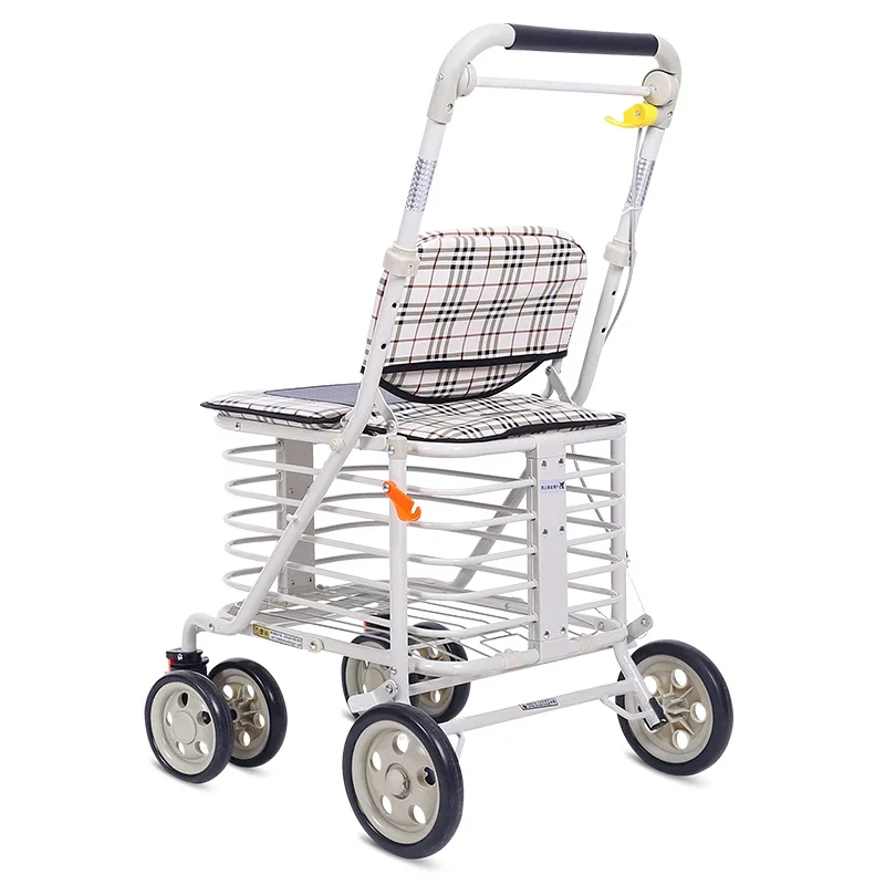 Camminatori Per Anziani, Deambulatore Pieghevole Con Sedile, Deambulatore Rollator Con Alluminio Resistente