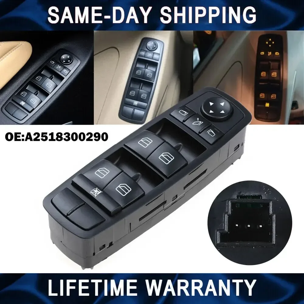 Interruttore Alzacristallo Elettrico Anteriore Per Mercedes Benz Ml Gl R W164 2518300290 A2518300290