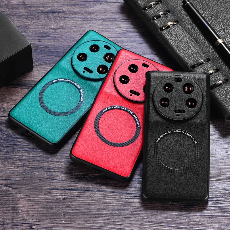 Per Xiaomi 13 Ultra Magsafe Custodia Protettiva Per Ricarica Wireless In Pelle Pu Per Xiaomi 13/Xiaomi 13 Lite/Xiaomi 13 Pro
