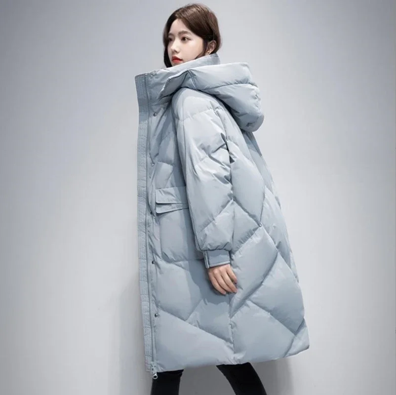 2023 Nuove Donne Invernali Parka Giacche Con Cappuccio Addensare Caldo Cotone Imbottito Piumini Casual Lungo Parka Vestiti Capispalla Larghi
