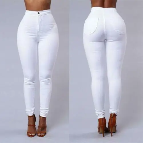 Leggings Solidi Moda Donna Sexy Fitness Vita Alta Legging Pantaloni A Matita Pantaloni Femminili Pantaloni Bianchi Neri Blu