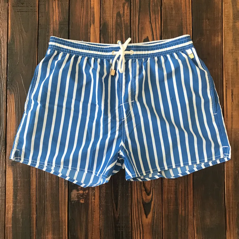 Abbigliamento Uomo 2023 Pantaloni Da Spiaggia Vacanza Al Mare Da Uomo Pantaloncini A Righe Bianche Costume Da Bagno Primavera Calda Con Fodera