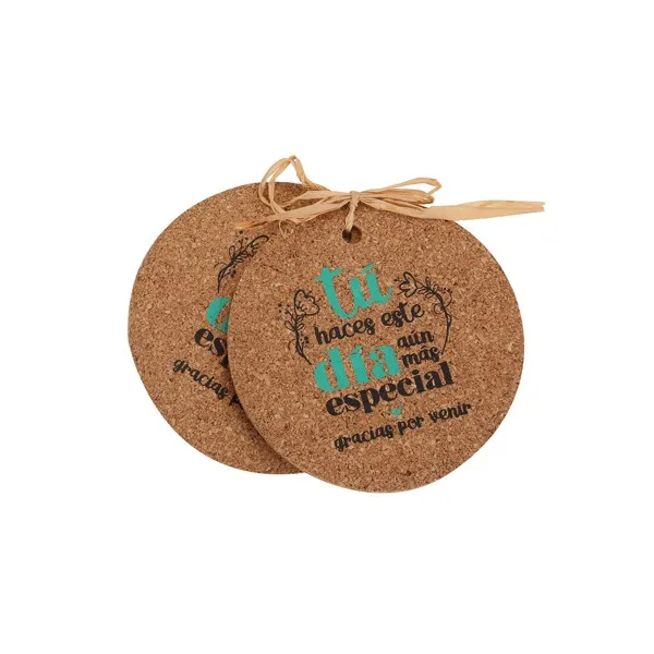 Lote De 20 Set 2 Posavasos Corcho Frass-Detalles, Ricami E Regalos Para Bodas, Comuni Baratos Originales Invitados