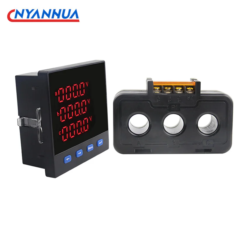 Misuratore Multifunzione Trifase Intelligente Rs485 Misuratore Di Potenza Display Digitale A Led A V W Kwh Cos Hz Var Power