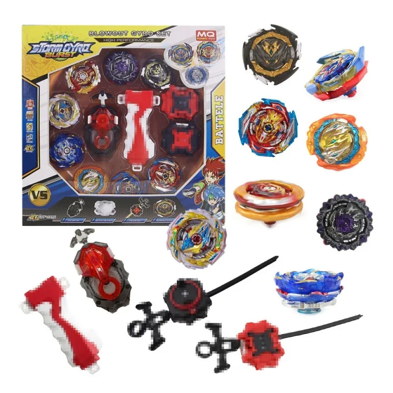 Takara Tomy Beyblades Burst Burst Gyro 8Pcs Beyblade Toy Con Duel Disk Handle Launcher Color Box