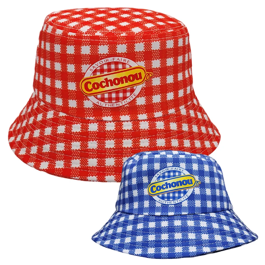 Bellissimi Cappelli Bob Cochonou Cappelli Secchiello Stile Scozzese Rosso Per Uomo Donna Cappelli Da Pescatore Unisex Traspiranti All'Aperto Panama Ca