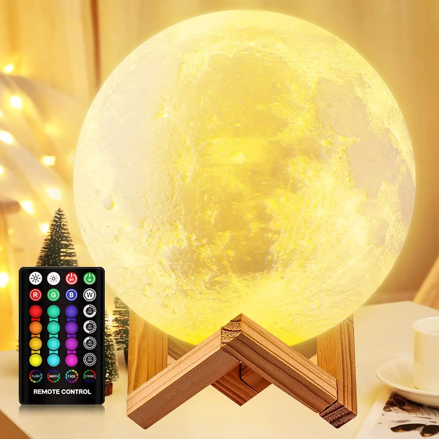 Zk30 Moon Lamp Kids Night Light Galaxy Lamp 16 Colori Led 3D Moon Light Touch Telecomando Regalo Ricaricabile Per Ragazze Ragazzi